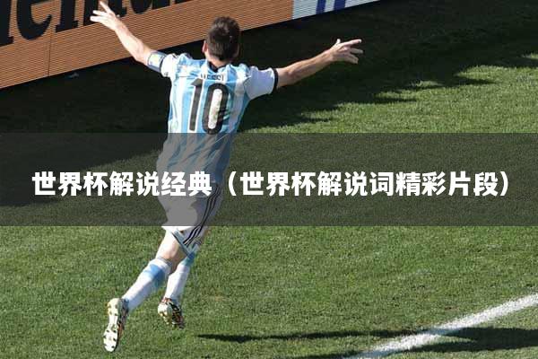 世界杯解说经典（世界杯解说词精彩片段）